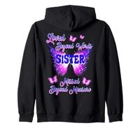Missing My Sister My Angel In Heaven Memorial, Lost Sister Zip Hoodie