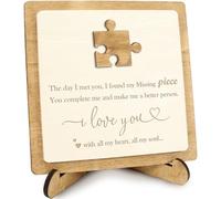 Missing Piece I Love You Sign | Valentine's Day Romantic Gifts for Girlfriend, Boyfriend, Anniversary Sentimental Gifts for Couple Fiance Wife Husband Women Men, Home Office Decor Ideas for Him or Her