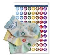 Missing Socks Matching Game - 60 Iron on Labels. Model 3