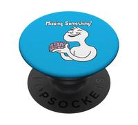 Missing something? Funny Sarcastic Brains, Zombie cartoon PopSockets Adhesive PopGrip