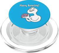 Missing something? Funny Sarcastic Brains, Zombie cartoon PopSockets PopGrip for MagSafe