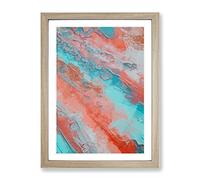 Missing You Abstract Framed Wall Art Print A2 Oak