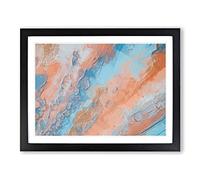Missing You In Abstract Modern Art Framed Wall Art Print, Ready to Hang Picture for Living Room Bedroom Home Office Décor, Black A3 (46 x 34 cm)