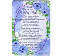 Missing You on Your Birthday Dad Memorial Graveside Card