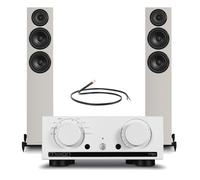 Mission 778X Integrated Amplifier Silver with Wharfedale Diamond 12.3i Floorstanding Speakers Grey Pair Hifi Package