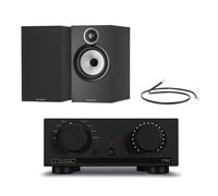 Mission 778X Integrated Amplifier with Bowers & Wilkins 606 S3 Standmount Speakers Pair - Black