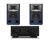 Mission 778X Integrated Amplifier with JBL 4309 Studio Monitor Bookshelf Speakers Pair - Black