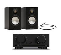 Mission 778X Integrated Amplifier with Monitor Audio Bronze 50 7G Bookshelf Speakers Pair HiFi Package - Black