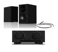 Mission 778X Integrated Amplifier with Wharfedale Diamond 12.2i Bookshelf Speakers Pair Hifi Package - Black