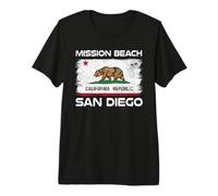 Mission Beach San Diego California Flag Design Premium T-Shirt