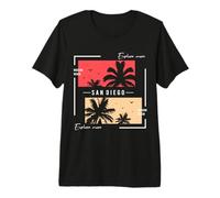 Mission Beach Vacation Holiday California Flag Premium T-Shirt