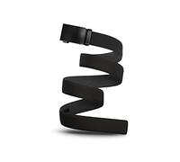 Mission Belt Canvas Ratchet Belt for Men - No Holes, 40mm Metal Buckle - 40mm Swat Black Buckle/Pitch Black Canvas Strap, Extra Large (Up to 42")