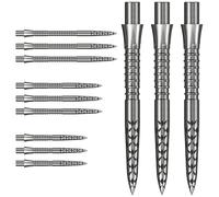 Mission | Caliburn EVO Dart Points | GV Logo | Replacement Steel Tip Dart Points | Laser GV Logo Design | Multiple Colours (Silver, 26mm)