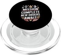 Mission Complete New Orders Await Military Quote PopSockets PopGrip for MagSafe