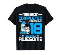 Mission Completed I'm 18 - Astronaut 18th Birthday T-Shirt