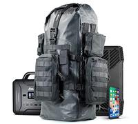 Mission Darkness Dry Shield Faraday Backpack 40L // Waterproof Tactical Bag with MOLLE Webbing and Removable Packs // Signal Blocking Anti-tracking Data Privacy EMP Shield for Electronics