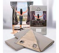 Mission Darkness TitanRF Radiation Shielding Blackout Curtains, Barrier Against Radio Frequencies, Includes 2 Gray Panels with Metal Grommets (52" Width x 84" Length / 132cm x 213cm)