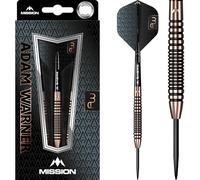 Mission Darts Adam Warner Darts | Steel Tip | Bronze Titanium, 90% Tungsten, 26g (D1658)