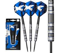 Mission Darts Alan Soutar | 90% Tungsten Straight Barrel Pro Player Steel Tip Dart Set, Blue & White