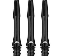 Mission Darts Alicross Stems | Premium Aluminium Shafts, 1 Set of 3 Flights, Black, Short (S0719)