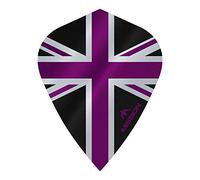 Mission Darts Alliance Flights | Extra Strong Premium UV Flights | Union Jack Kite Shape 100 Micron, Purple, 1 Set of 3 Flights (F3093)