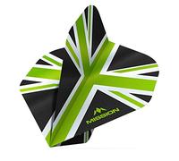 Mission Darts Alliance Flights | Extra Strong Premium UV Flights | Union Jack Standard Shape 100 Micron, Green, 1 Set of 3 Flights (F3083)