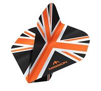 Mission Darts Alliance Flights | Extra Strong Premium UV Flights | Union Jack Standard Shape 100 Micron, Orange, 1 Set of 3 Flights (F3084)