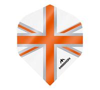 Mission Darts Alliance Flights | Extra Strong Premium UV Flights | Union Jack Standard Shape 100 Micron, Orange, 1 Set of 3 Flights (F3129)