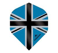 Mission Darts Alliance Flights | Extra Strong Premium UV Flights | Union Jack Standard Shape 150 Micron, Blue, 1 Set of 3 Flights (F3142)