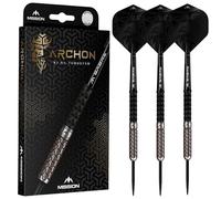 Mission Darts Archon 97.5% Tungsten Barrel Steel Tip Premium Dart Set, Black and Bronze, Shafts and Flights, 24g (D1642)