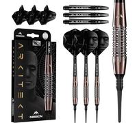 Mission Darts | Arkitekt | Soft Tip Darts | 90% Tungsten | Bronze Silica PVD | 19g