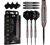 Mission Darts | Arkitekt | Steel Tip Darts | 90% Tungsten | Bronze Silica PVD | Multiple Weights (23.5, Grams)