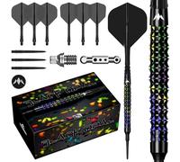 Mission Darts | Black Opal | Soft Tip Darts | 95% Tungsten | Black & Coral PVD | 20 Grams