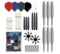 Mission Darts #_BX132 | 90 Piece Steel Tip Darts Set Accessory Kit Including 24g Brass Barrels, 100 Micron Flights, Nylon Stems and Protectors