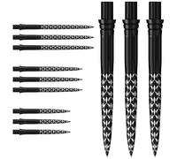 Mission Darts | Caliburn EVO Dart Points | Replacement Points | Mission Logo | Precision Engineered | Multiple Lengths and Colours Available. (Black, 26mm)