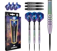 Mission Darts | Celestial Darts | Steel Tip Darts Set | 95% Tungsten Barrel | Coral PVD | Includes Dart Flights and Stems | Available in Multiple Weights. (25, Grams)