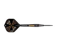 Mission Darts Crypt | Darts Set with Premium 90% Tungsten Black and Gold PVD Coated Barrel and Steel Tip, Multiple Styles and Weights