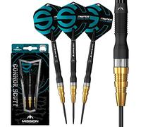 Mission Darts D1591 Connor Scutt, Sniper| Darts Set with Premium 95% Tungsten Barrel and Steel Tip, 22g