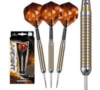 Mission Darts D5413 Ardent | 23g Professional Steel Tip Darts Set Including Brass Barrels, Points and Flights, M1, Silver/Orange