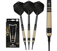 Mission Darts D9388 Onza | 18g Professional Soft Tip Darts Set Including Brass Barrels, Points and Flights, M2, Black/Gold