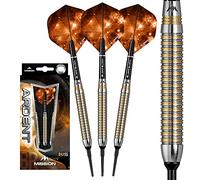 Mission Darts D9686 Ardent | 18g Professional Soft Tip Darts Set Including Brass Barrels, Points and Flights, M1, Silver/Orange