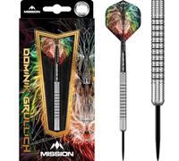 Mission Darts Dominik Grullich Darts Set | Steel Tip | 95% Tungsten | Silver & Black Barrel Rings | Multiple (23.5, Grams)