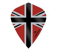 Mission Darts Flights | Alliance-X Union Jack | Kite Extra Strong 100 Micron Spot UV, Red, 1 Set of 3 Flights (F3113)
