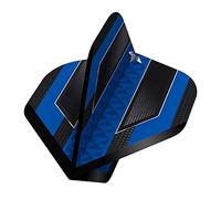 Mission Darts Flights | Temple Standard No2 | Extra Strong 100 Micron Spot UV, Blue, 1 Set of 3 Flights (F3363)
