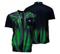 Mission Darts | Flint Dart Shirt | Collarless | Lightweight (Black & Green, 3XL)