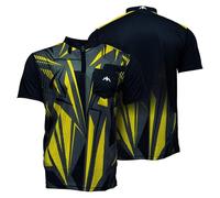 Mission Darts | Flint Dart Shirt | Collarless | Lightweight (Black & Yellow, 4XL)