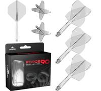 Mission Darts Force 90 | Integrated Precision Moulded Dart Flight And Shaft System, Pack of 3 Professional Highly Durable Combined Dart Flights And Stems | Standard No.2