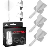Mission Darts Force 90 | Integrated Precision Moulded Dart Flight And Shaft System, Pack of 3 Professional Highly Durable Combined Dart Flights And Stems | Standard No.2