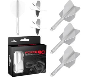 Mission Darts Force 90 | Integrated Precision Moulded Dart Flight And Shaft System, Pack of 3 Professional Highly Durable Combined Dart Flights And Stems | Standard No.6