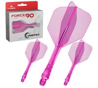 Mission Darts | Force 90 Vortex | Moulded Flight & Shaft Combo | Standard No6 and No2 Shape and Colours. (No2 Shape, Short)